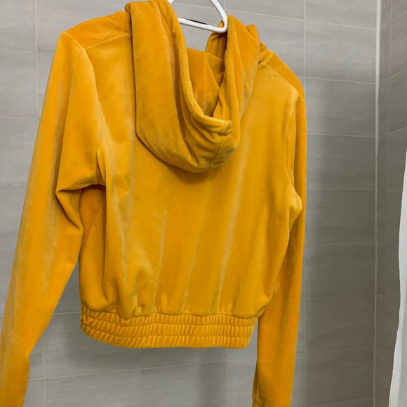 Velvet cropped hoodie - Picture 3 of 6